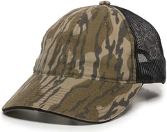 OC Sports CGWM-301 Adjustable Mesh Back Cap - Mossy Oak Original Bottomland Black - Mossy Oak Original Bottomland Black