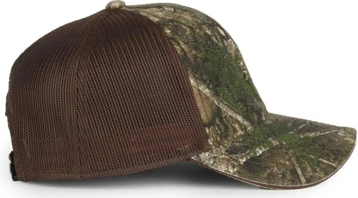 OC Sports CGWM-301 Adjustable Mesh Back Cap - Realtree APX Brown - Realtree Brown / OSFM