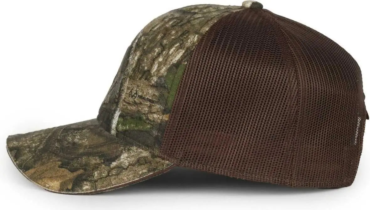 OC Sports CGWM-301 Adjustable Mesh Back Cap - Realtree APX Brown - Realtree Brown / OSFM