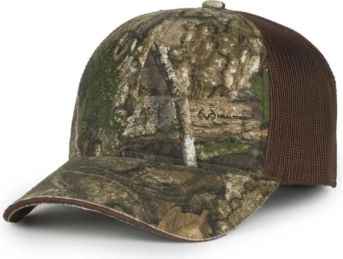 OC Sports CGWM-301 Adjustable Mesh Back Cap - Realtree APX Brown - Realtree Brown / OSFM