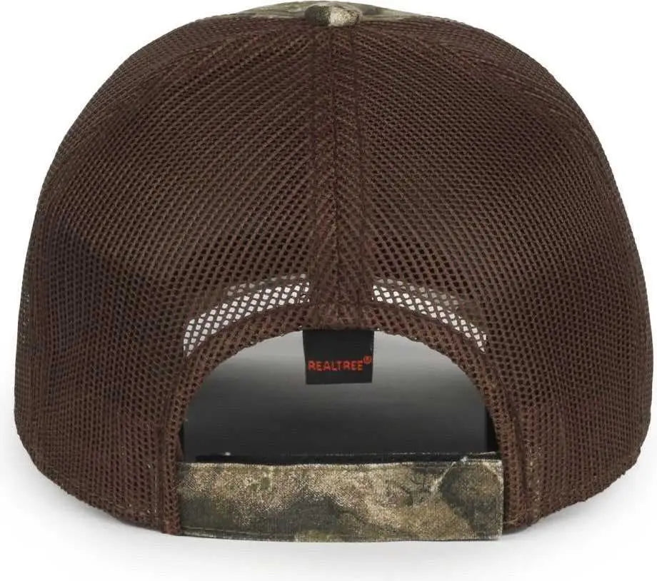 OC Sports CGWM-301 Adjustable Mesh Back Cap - Realtree APX Brown - Realtree Brown / OSFM