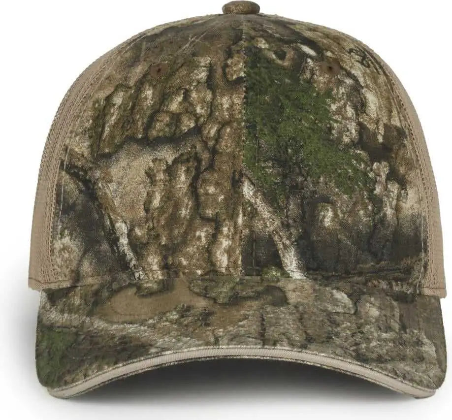OC Sports CGWM-301 Adjustable Mesh Back Cap - Realtree APX Khaki - Realtree Khaki / OSFM