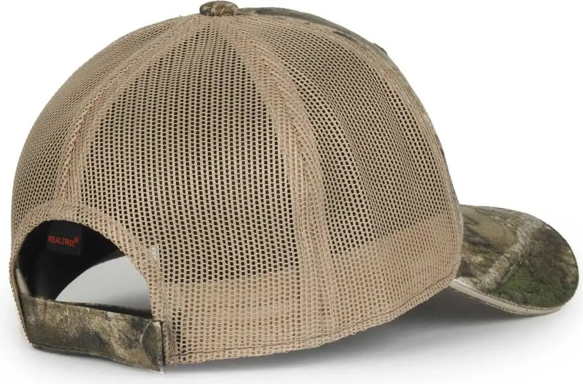 OC Sports CGWM-301 Adjustable Mesh Back Cap - Realtree APX Khaki - Realtree Khaki / OSFM