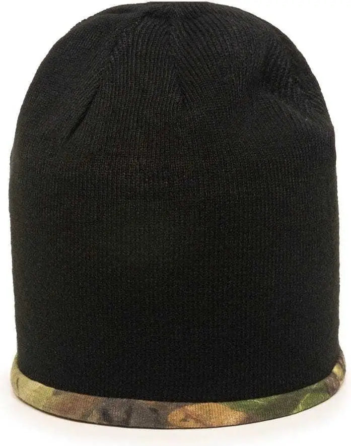 OC Sports CMK-405 Beanie - Mossy Oak Break-Up Black - Mossy Oak Break-Up Black / 6 7/8’’ - 7 1/2’’