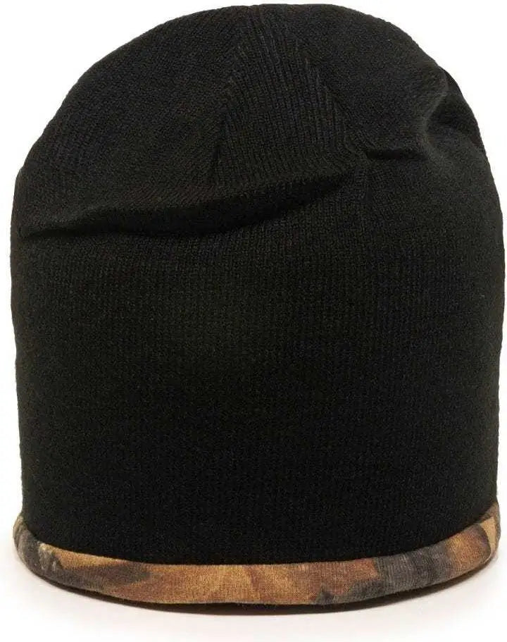 OC Sports CMK-405 Beanie - Mossy Oak Break-Up Black - Mossy Oak Break-Up Black / 6 7/8’’ - 7 1/2’’