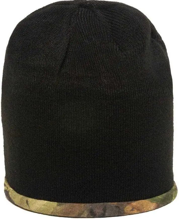 OC Sports CMK-405 Beanie - Mossy Oak Break-Up Black - Mossy Oak Break-Up Black / 6 7/8’’ - 7 1/2’’