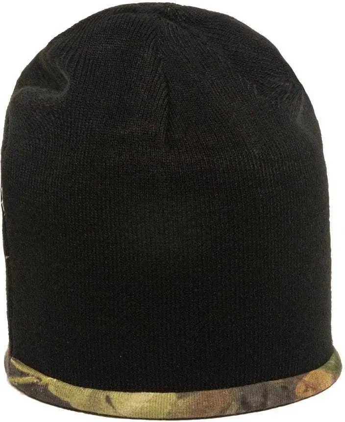 OC Sports CMK-405 Beanie - Mossy Oak Break-Up Black - Mossy Oak Break-Up Black / 6 7/8’’ - 7 1/2’’
