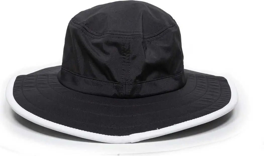 OC Sports CSB-300 Moisture Wicking Boonie - Black White - Black White / One Size Fits Most