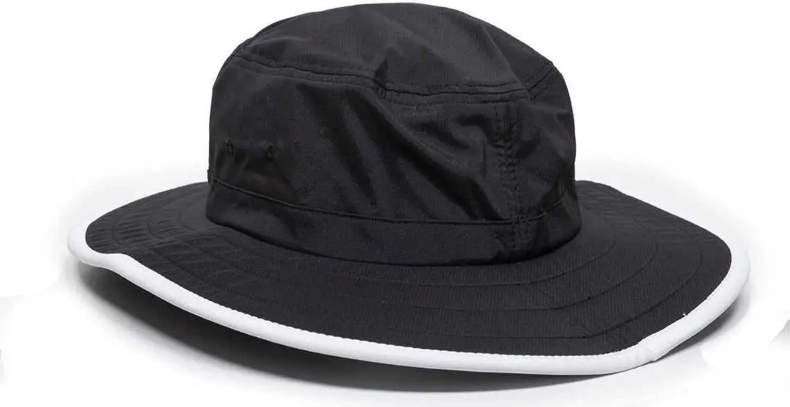 OC Sports CSB-300 Moisture Wicking Boonie - Black White - Black White / One Size Fits Most