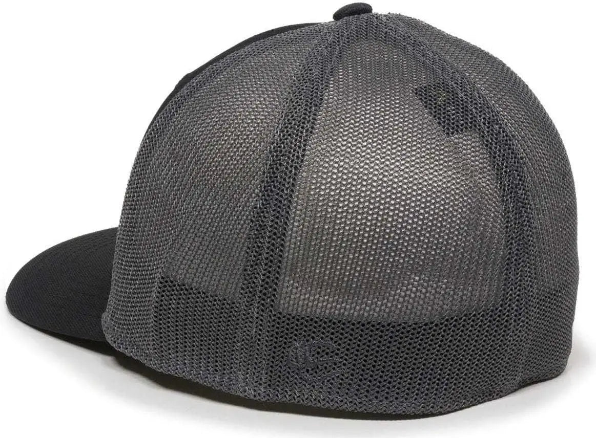 OC Sports CT120M Extra-flexible Slight Pre-curved Visor - Black Graphite