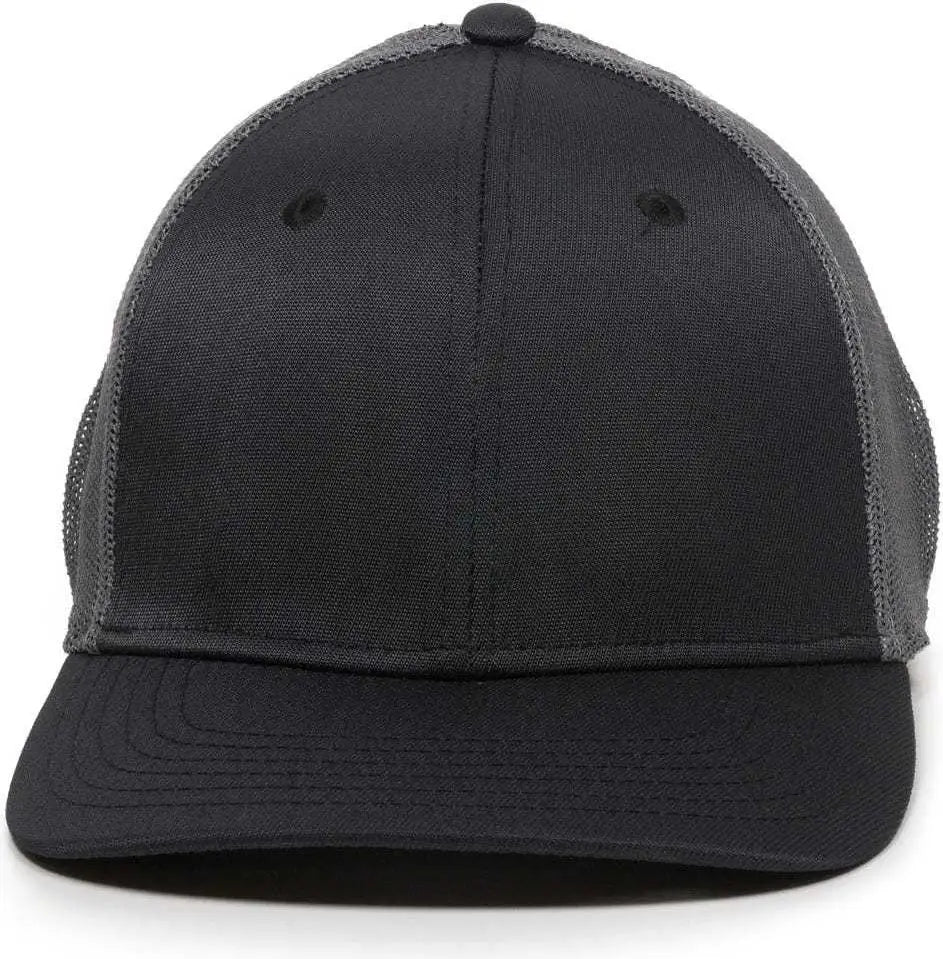 OC Sports CT120M Extra-flexible Slight Pre-curved Visor - Black Graphite