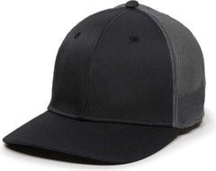 OC Sports CT120M Extra-flexible Slight Pre-curved Visor - Black Graphite
