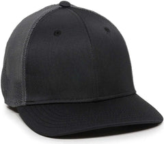 OC Sports CT120M Extra-flexible Slight Pre-curved Visor - Black Graphite - Black Dark Gray / 6 3/4’’ - 7 1/8’’