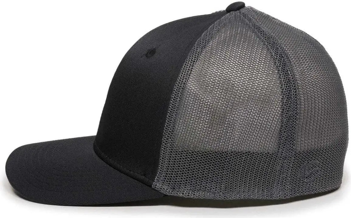 OC Sports CT120M Extra-flexible Slight Pre-curved Visor - Black Graphite