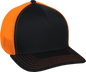 OC Sports CT120M Extra-flexible Slight Pre-curved Visor - Black Neon Orange - Black Orange / 6 3/4’’ - 7 1/8’’
