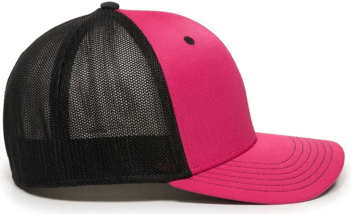 OC Sports CT120M Extra-flexible Slight Pre-curved Visor - Fuchsia Black