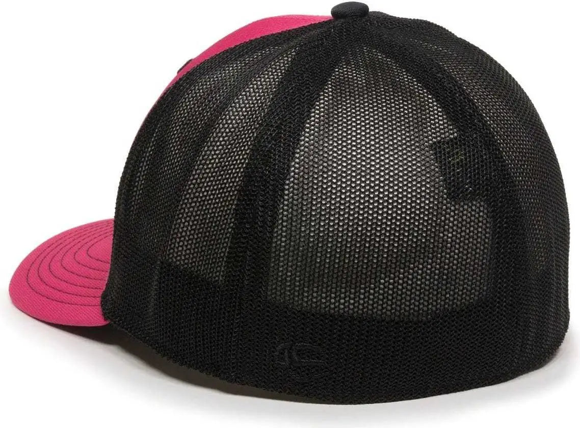 OC Sports CT120M Extra-flexible Slight Pre-curved Visor - Fuchsia Black