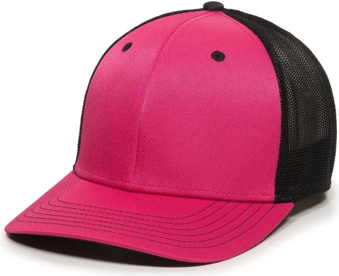 OC Sports CT120M Extra-flexible Slight Pre-curved Visor - Fuchsia Black