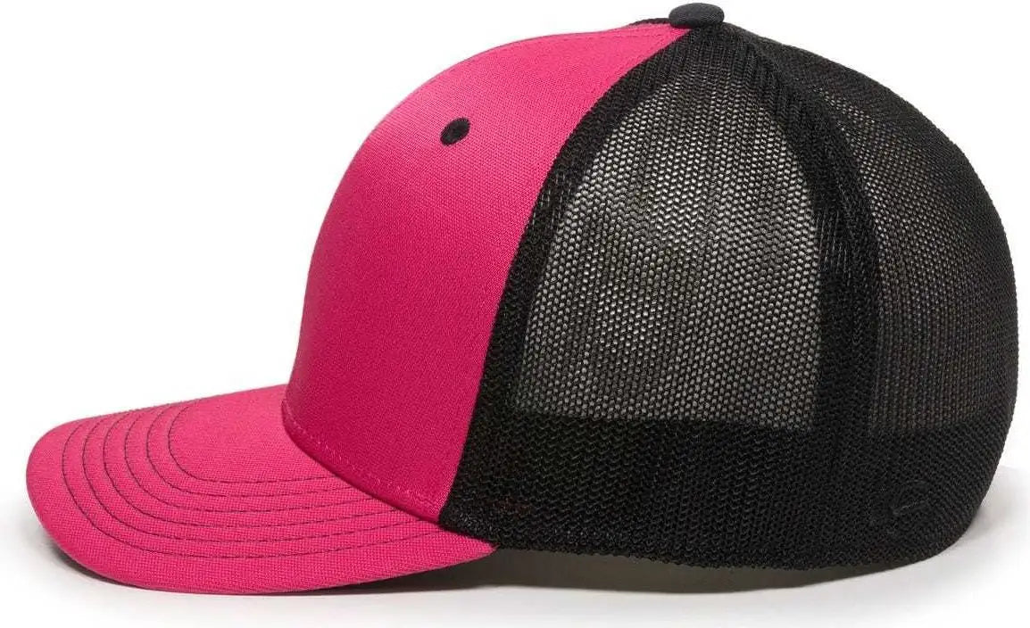 OC Sports CT120M Extra-flexible Slight Pre-curved Visor - Fuchsia Black