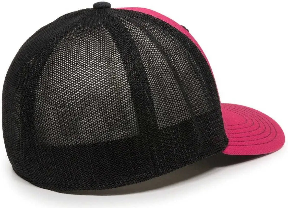 OC Sports CT120M Extra-flexible Slight Pre-curved Visor - Fuchsia Black