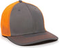 OC Sports CT120M Extra-flexible Slight Pre-curved Visor - Graphite Neon Orange - Dark Gray Orange / 6 3/8’’ - 6 3/4’’