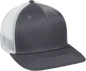 OC Sports CT120M Extra-flexible Slight Pre-curved Visor - Graphite White - Dark Gray White / 6 3/8’’ - 6 3/4’’