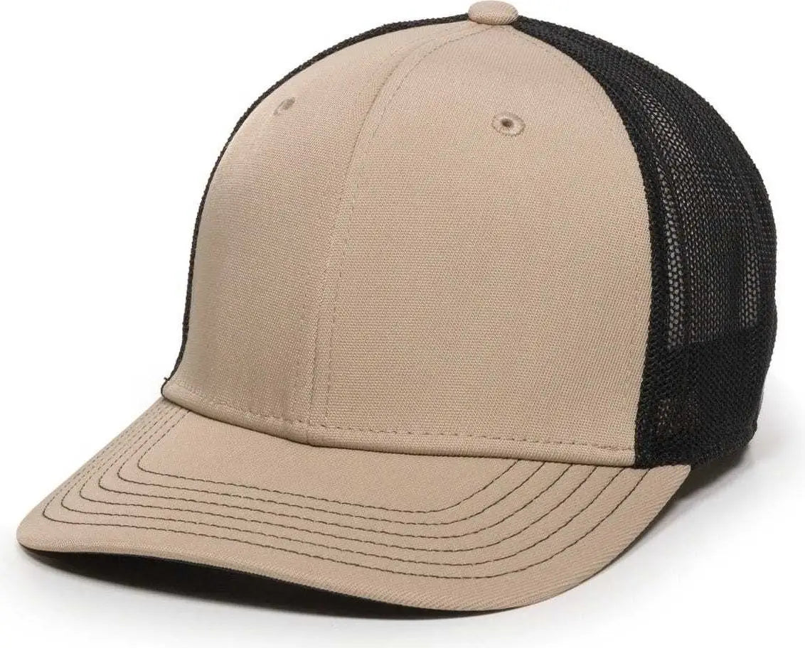 OC Sports CT120M Extra-flexible Slight Pre-curved Visor - Khaki Black
