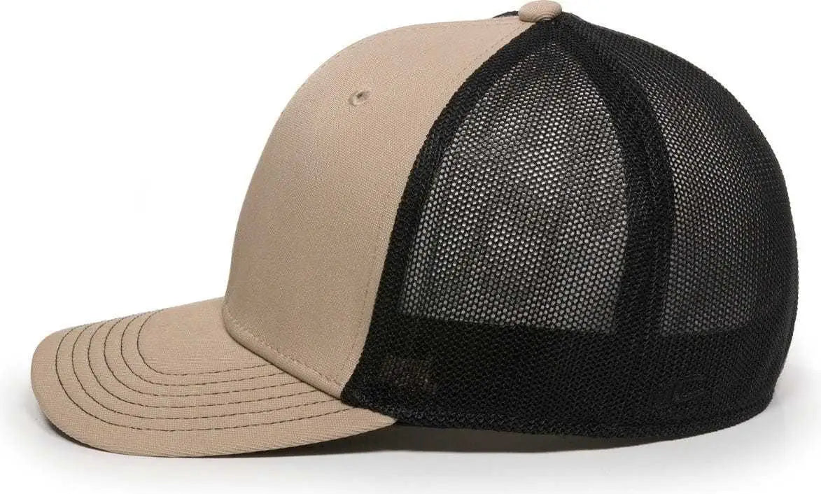OC Sports CT120M Extra-flexible Slight Pre-curved Visor - Khaki Black