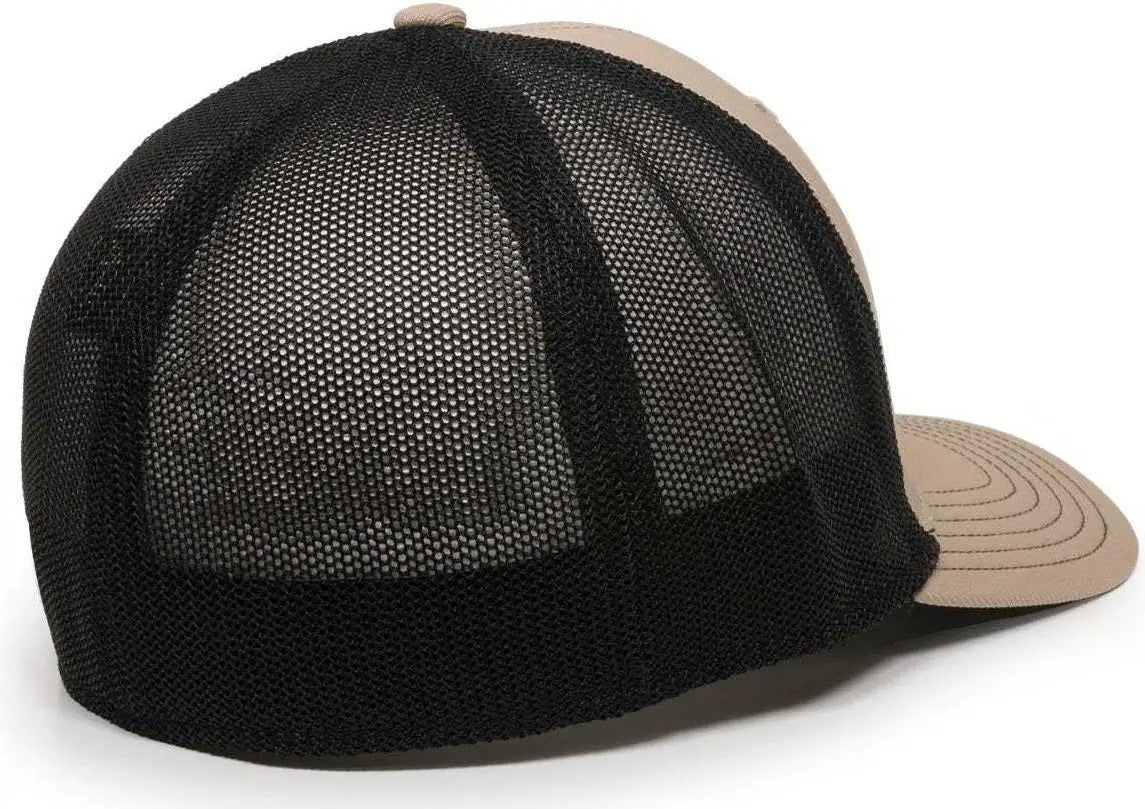 OC Sports CT120M Extra-flexible Slight Pre-curved Visor - Khaki Black