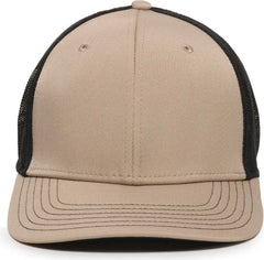 OC Sports CT120M Extra-flexible Slight Pre-curved Visor - Khaki Black