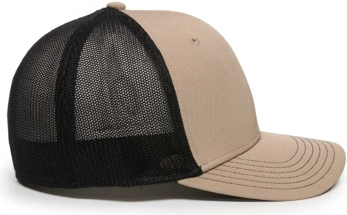 OC Sports CT120M Extra-flexible Slight Pre-curved Visor - Khaki Black