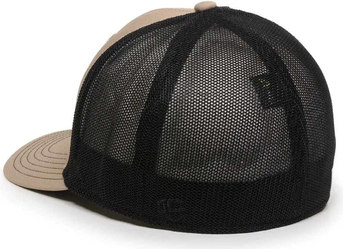OC Sports CT120M Extra-flexible Slight Pre-curved Visor - Khaki Black