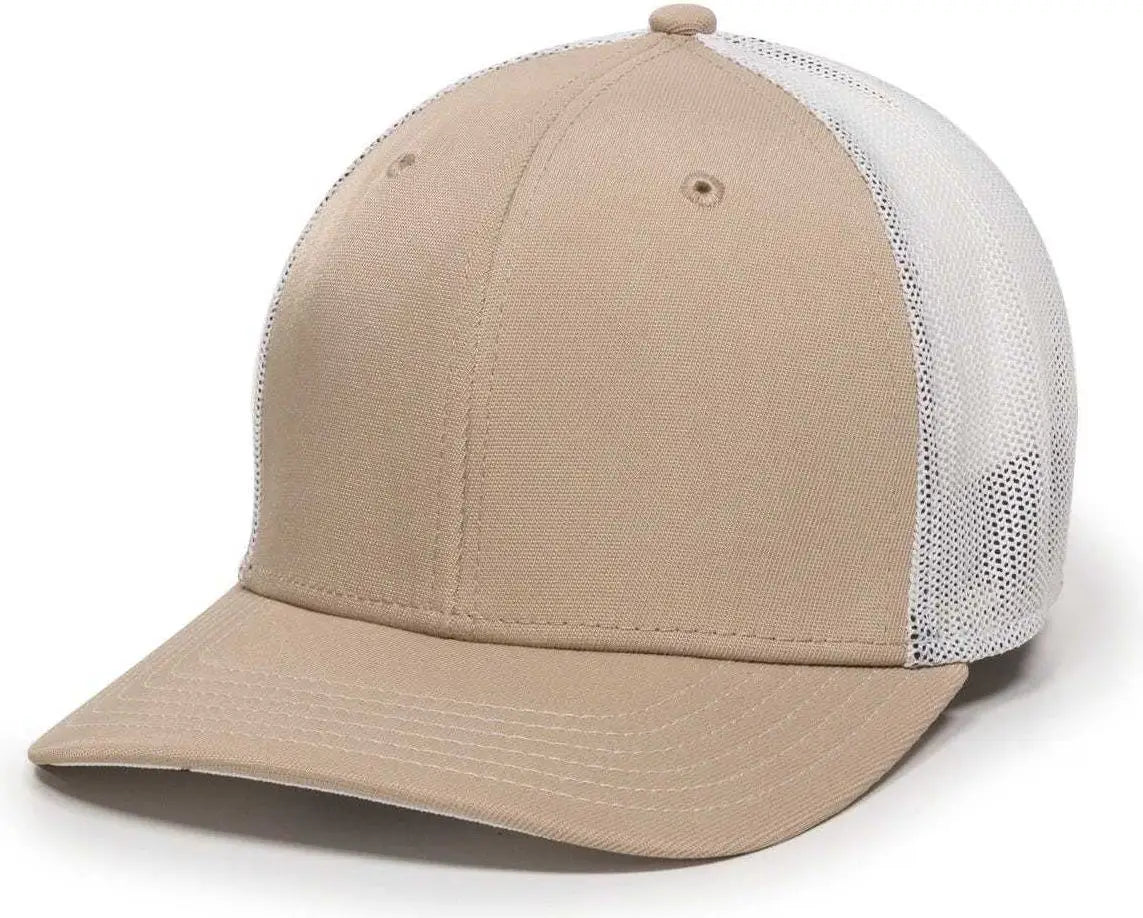 OC Sports CT120M Extra-flexible Slight Pre-curved Visor - Khaki White