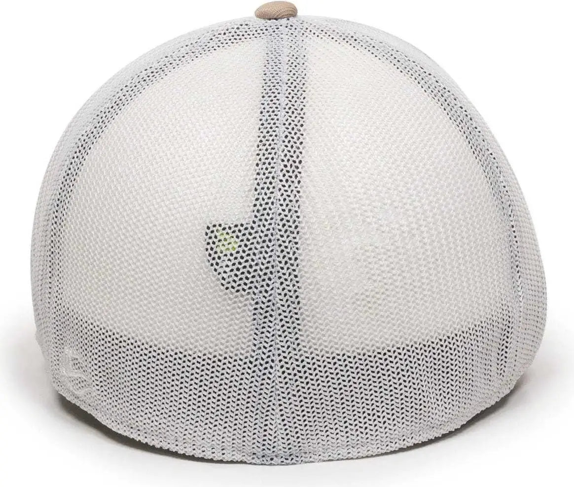OC Sports CT120M Extra-flexible Slight Pre-curved Visor - Khaki White