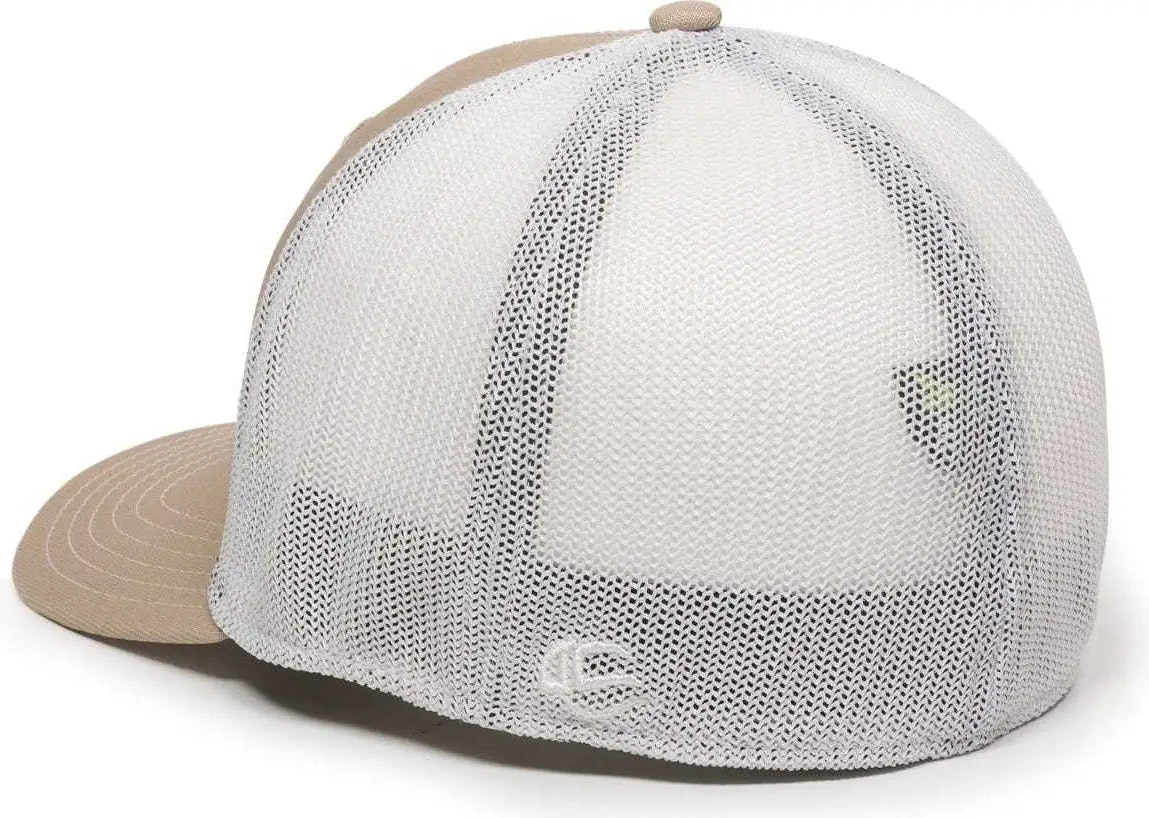 OC Sports CT120M Extra-flexible Slight Pre-curved Visor - Khaki White