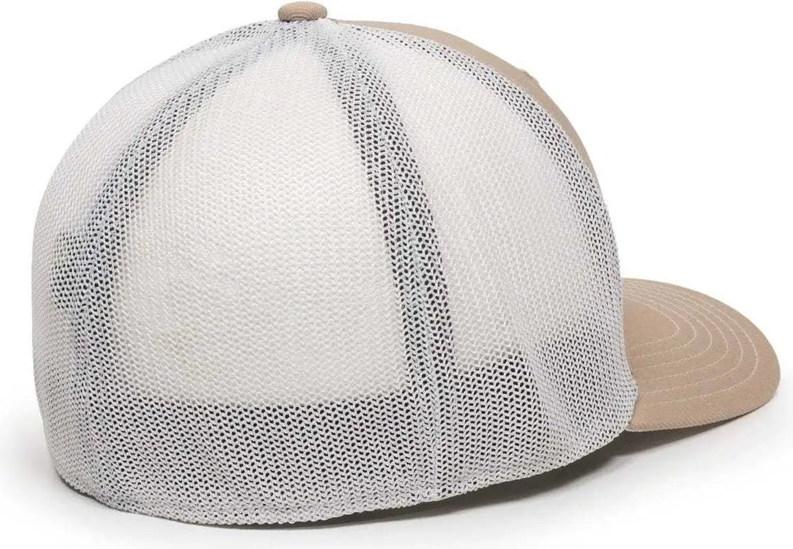 OC Sports CT120M Extra-flexible Slight Pre-curved Visor - Khaki White