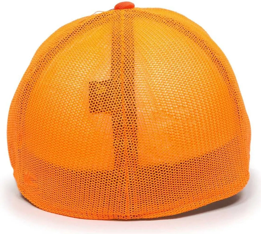 OC Sports CT120M Extra-flexible Slight Pre-curved Visor - Navy Neon Orange
