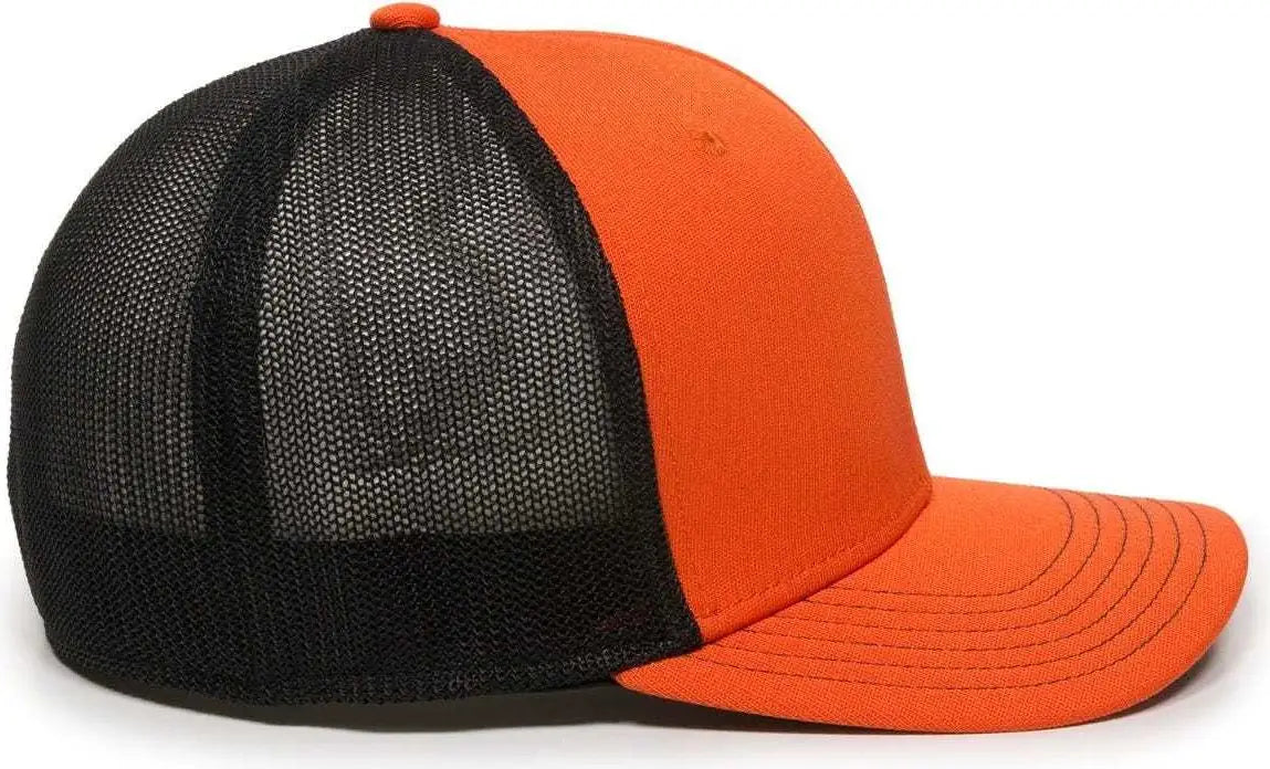 OC Sports CT120M Extra-flexible Slight Pre-curved Visor - Orange Black