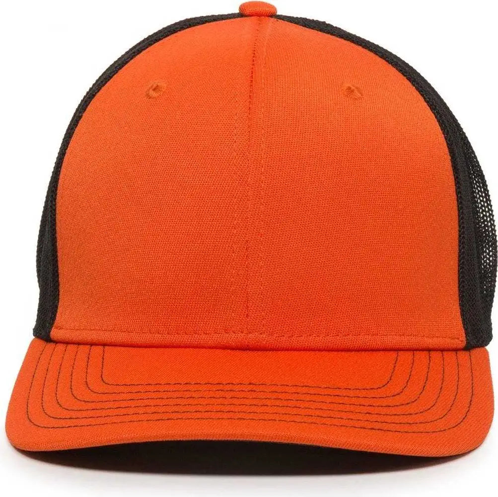 OC Sports CT120M Extra-flexible Slight Pre-curved Visor - Orange Black