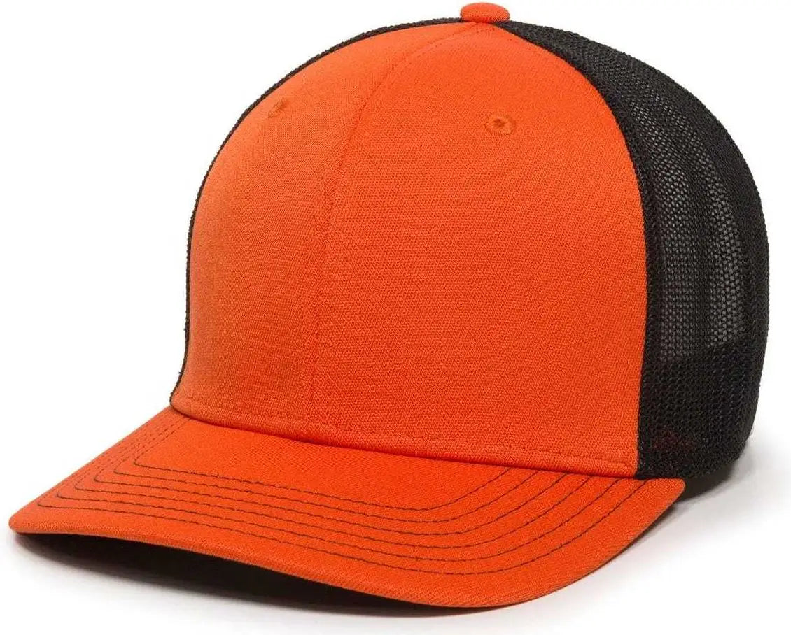 OC Sports CT120M Extra-flexible Slight Pre-curved Visor - Orange Black