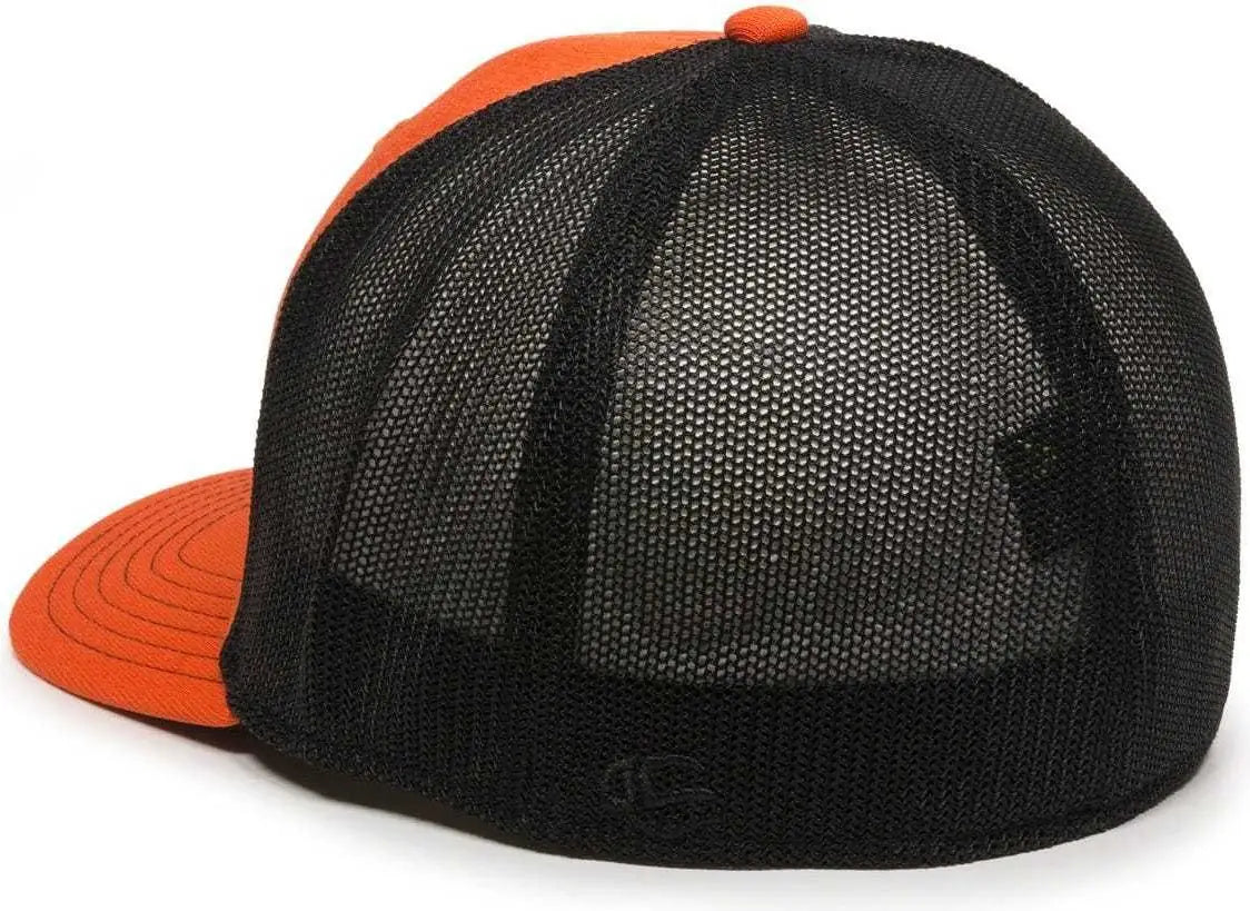 OC Sports CT120M Extra-flexible Slight Pre-curved Visor - Orange Black