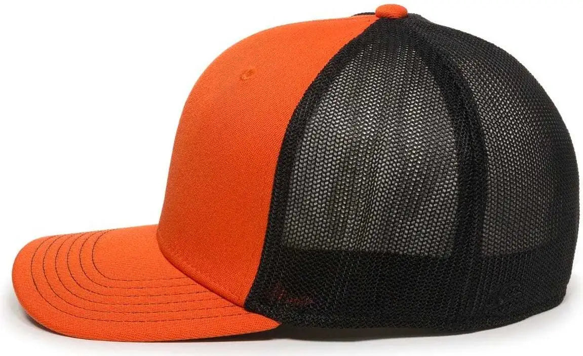 OC Sports CT120M Extra-flexible Slight Pre-curved Visor - Orange Black