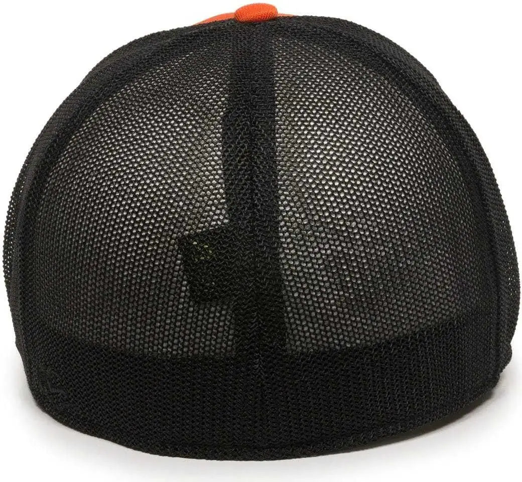 OC Sports CT120M Extra-flexible Slight Pre-curved Visor - Orange Black