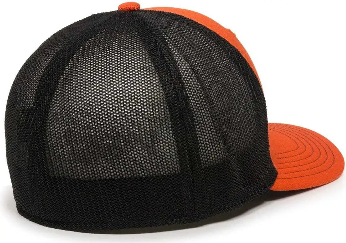 OC Sports CT120M Extra-flexible Slight Pre-curved Visor - Orange Black