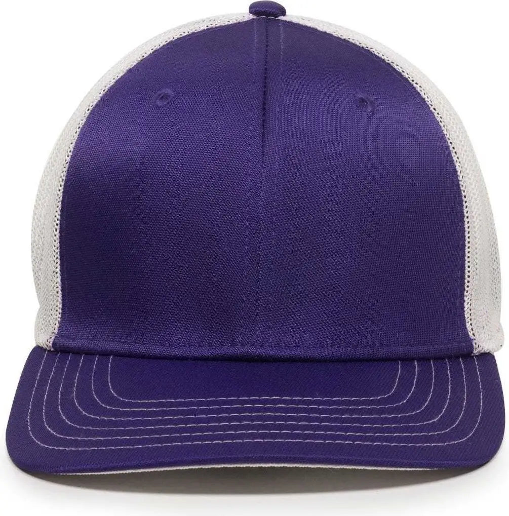 OC Sports CT120M Extra-flexible Slight Pre-curved Visor - Purple White