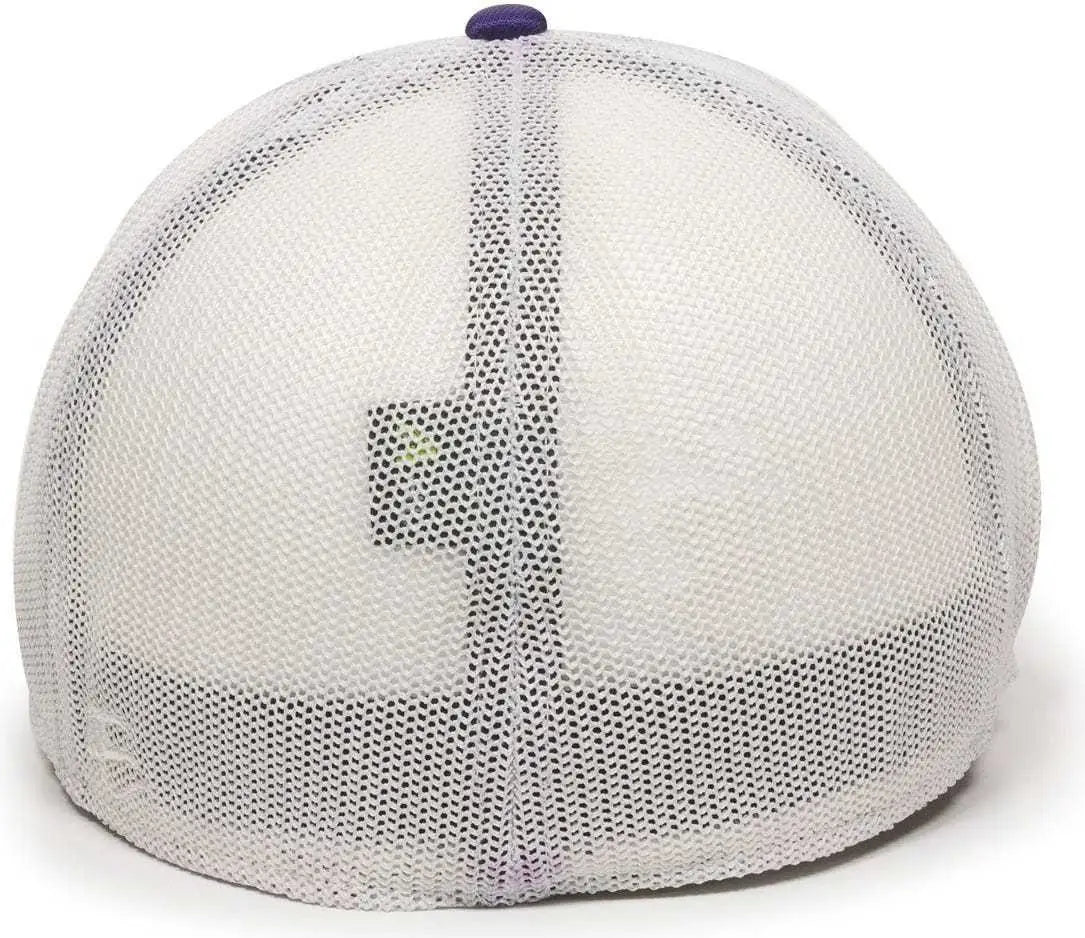 OC Sports CT120M Extra-flexible Slight Pre-curved Visor - Purple White