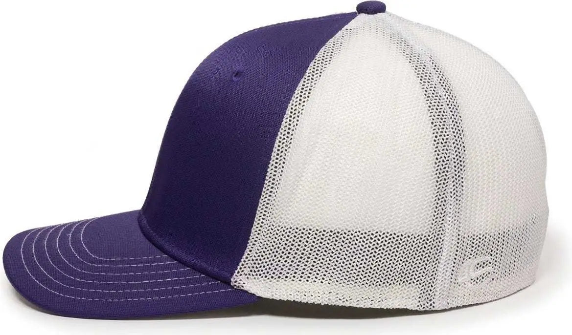OC Sports CT120M Extra-flexible Slight Pre-curved Visor - Purple White