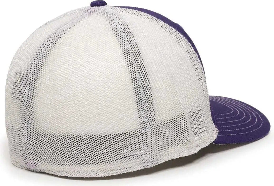 OC Sports CT120M Extra-flexible Slight Pre-curved Visor - Purple White