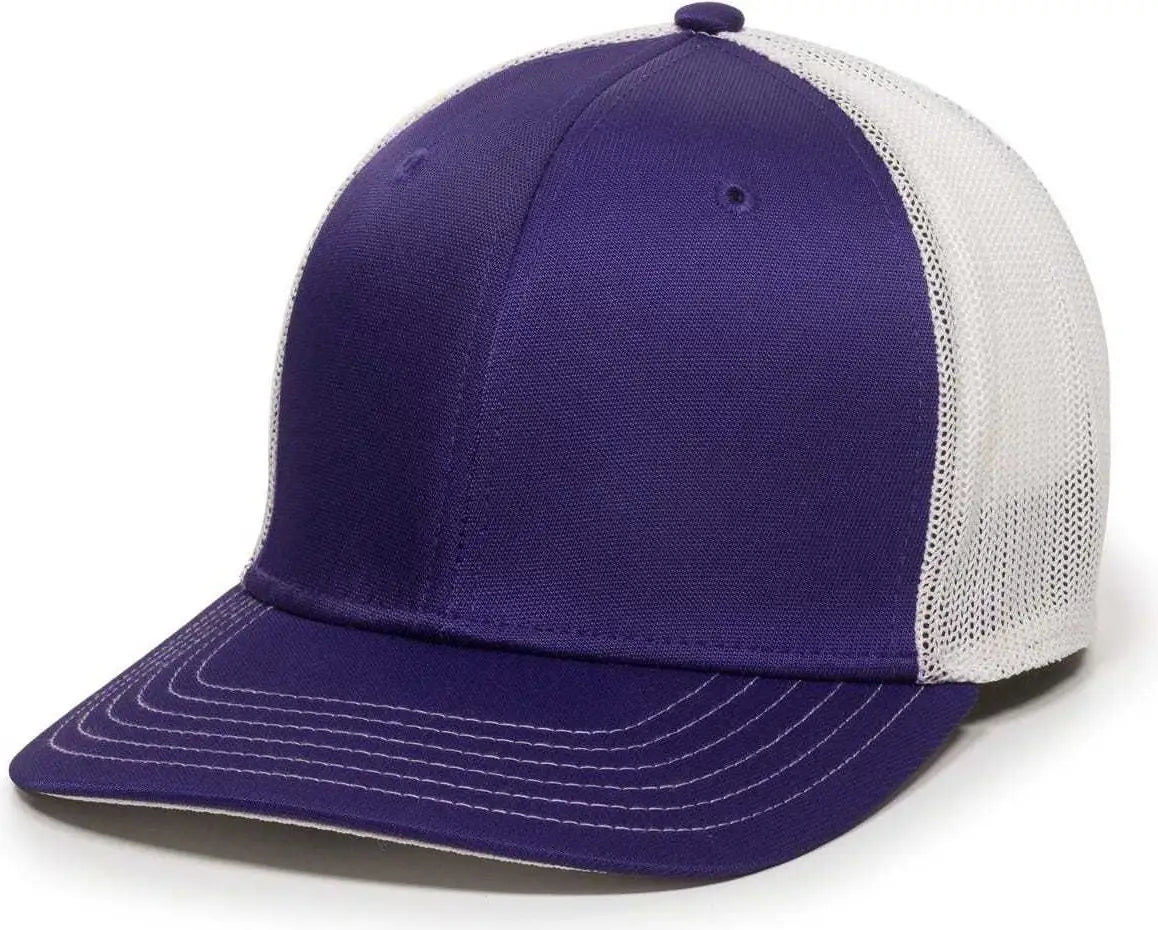OC Sports CT120M Extra-flexible Slight Pre-curved Visor - Purple White