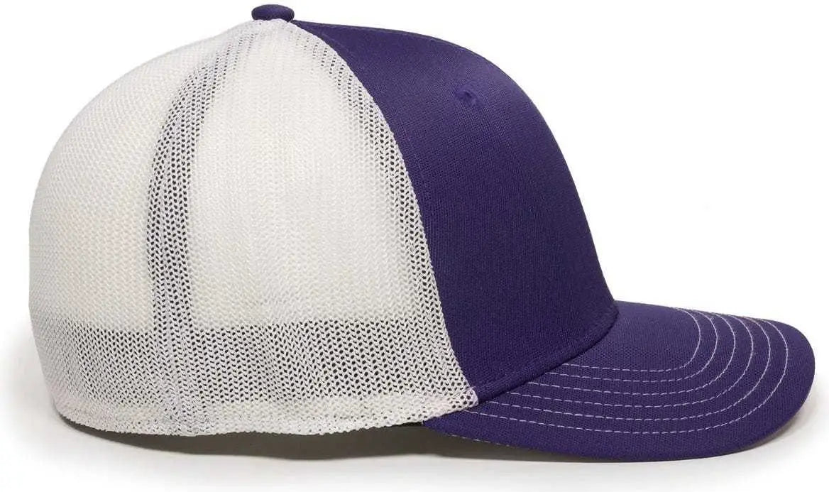 OC Sports CT120M Extra-flexible Slight Pre-curved Visor - Purple White